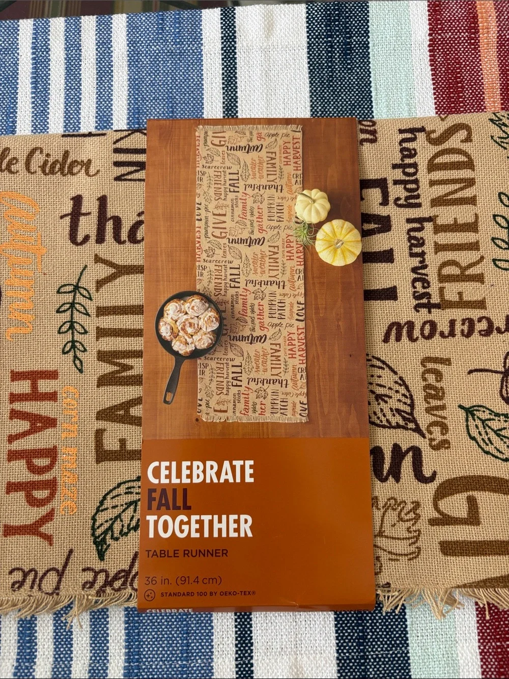 Kohl's Celebrate Fall Together Table Runner - Brown, Orange, Cream